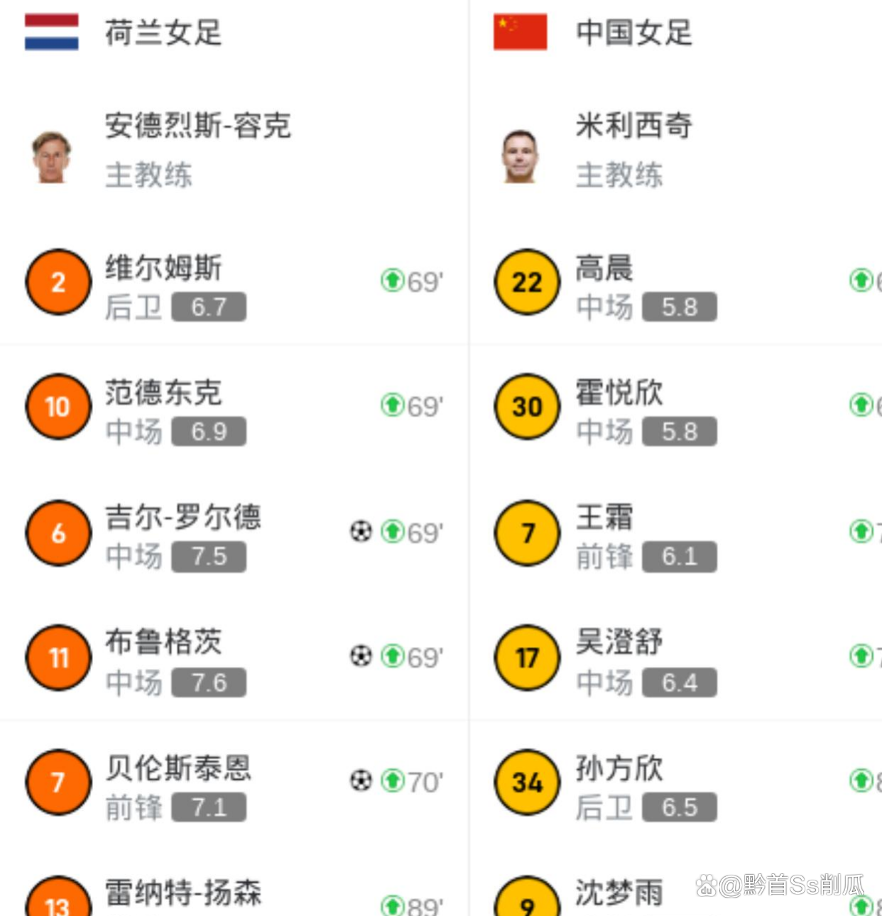 荷兰女足队连续五场胜利，球迷狂热